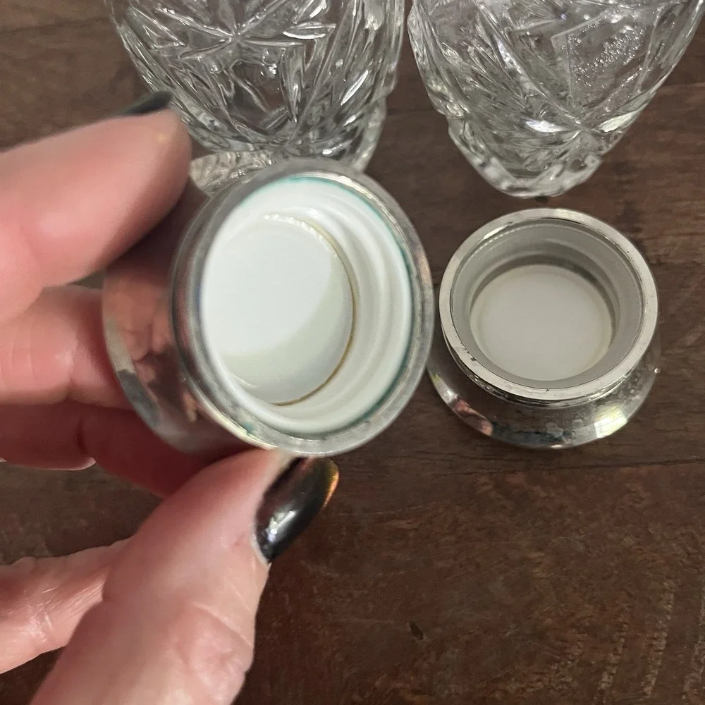 Vintage 80s Ralph Lauren Crystal Vanity Bottles Lot of 2